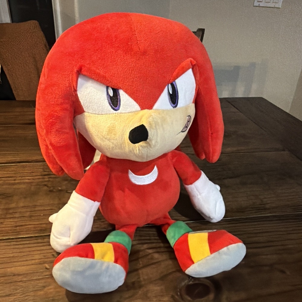 Sonic The Hedgehog Knuckles Hug-Me Shake Action Plush KidRobot 17 Inches Works!!